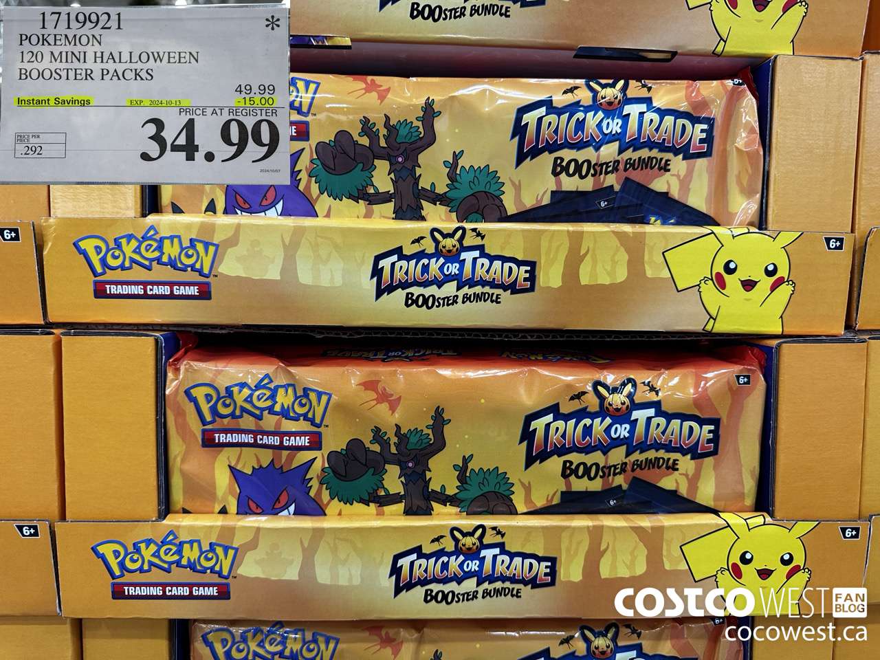 1719921 POKEMON 120 MINI HALLOWEEN BOOSTER PACKS ($15.00 INSTANT SAVINGS EXPIRES ON 2024-10-13) $34.99