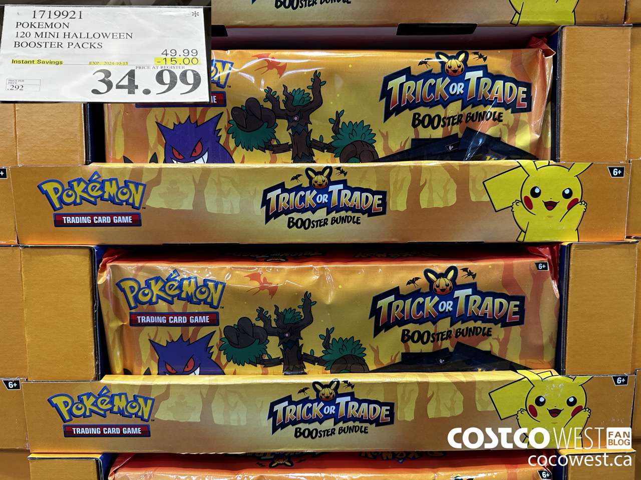 1719921 POKEMON 120 MINI HALLOWEEN BOOSTER PACKS ($15.00 INSTANT SAVINGS EXPIRES ON 2024-10-13) $34.99