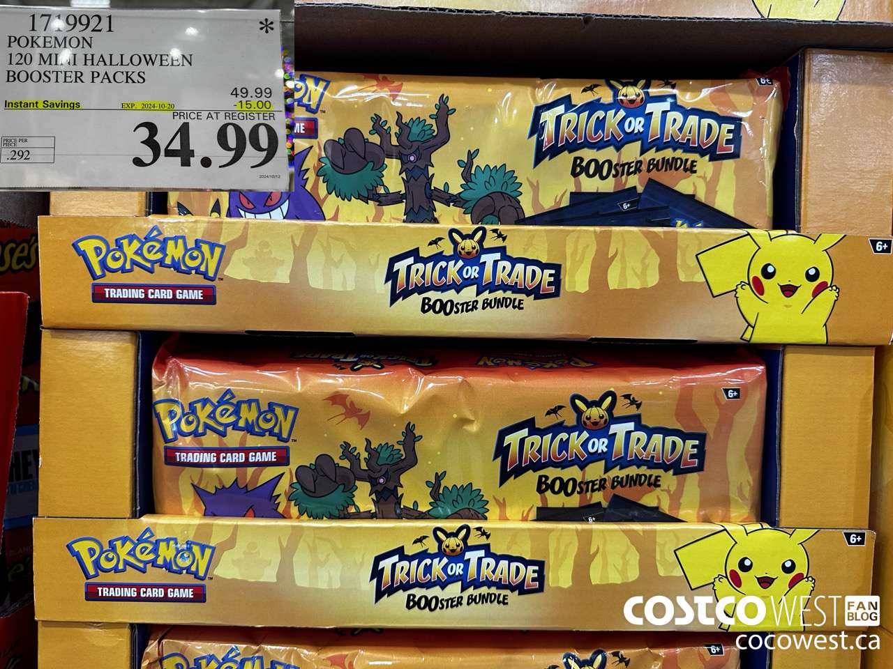 1719921 POKEMON 120 MINI HALLOWEEN BOOSTER PACKS ($15.00 INSTANT SAVINGS EXPIRES ON 2024-10-20) $34.99