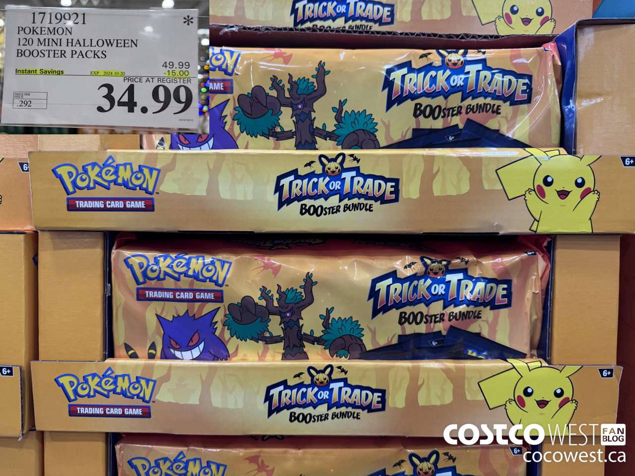 1719921 POKEMON 120 MINI HALLOWEEN BOOSTER PACKS ($15.00 INSTANT SAVINGS EXPIRES ON 2024-10-20) $34.99