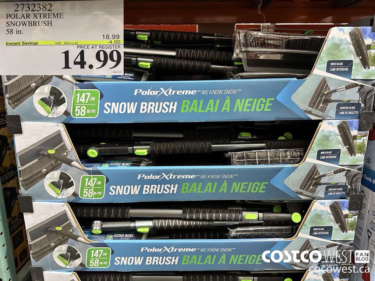2732382 POLAR XTREME SNOWBRUSH 58IN ($4.00 INSTANT SAVINGS EXPIRES ON 2024-11-03) $14.99