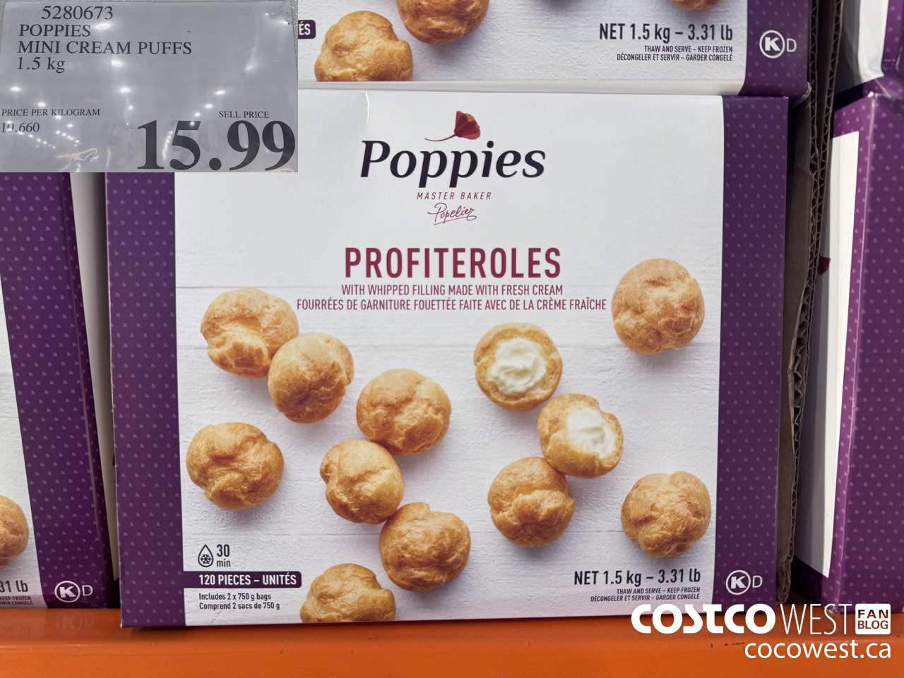 5280673 POPPIES MINI CREAM PUFFS 1.5 kg $15.99