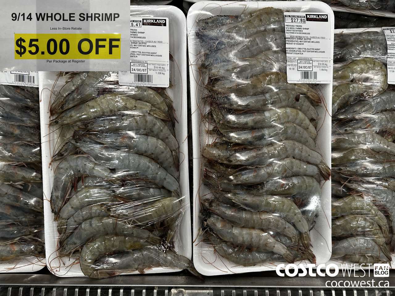 16783 PREVIOUSLY FROZEN 9/14 WHOLE FARMED SHRIMP ($5.00 INSTANT SAVINGS)
