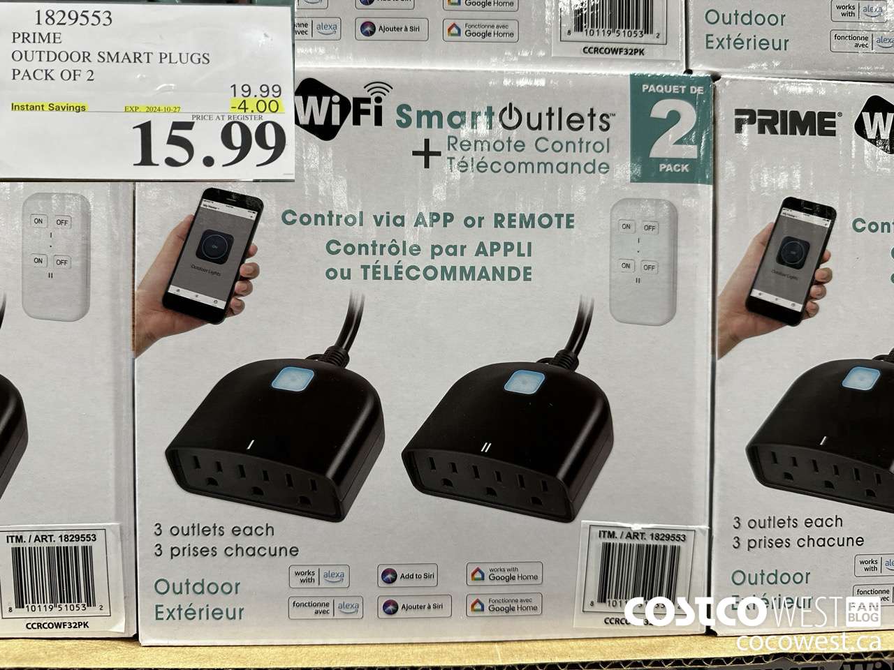 1829553 PRIME OUTDOOR SMART PLUGS PACK OF 2 ($4.00 INSTANT SAVINGS EXPIRES ON 2024-10-27) $15.99