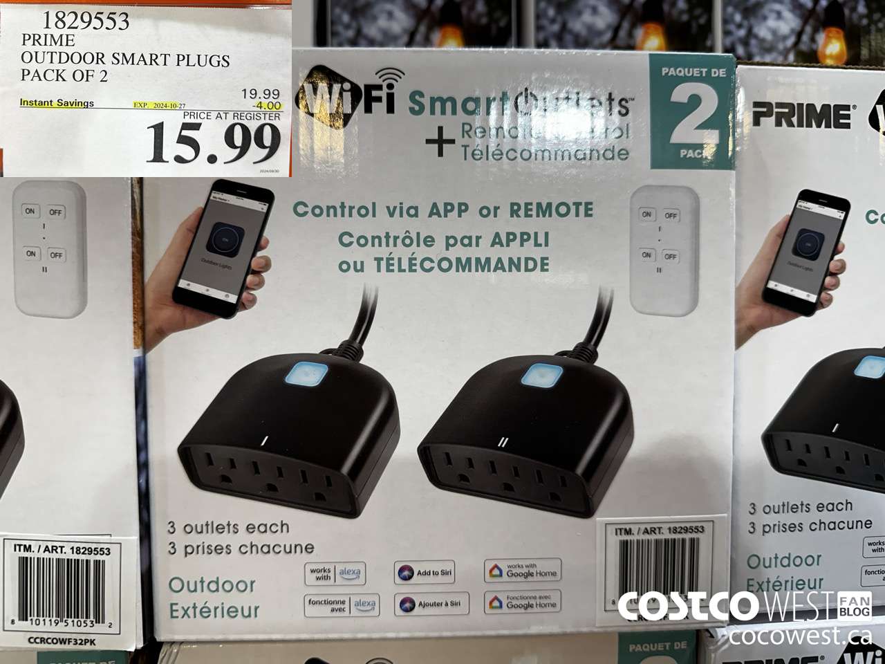 1829553 PRIME OUTDOOR SMART PLUGS PACK OF 2 ($4.00 INSTANT SAVINGS EXPIRES ON 2024-10-27) $15.99