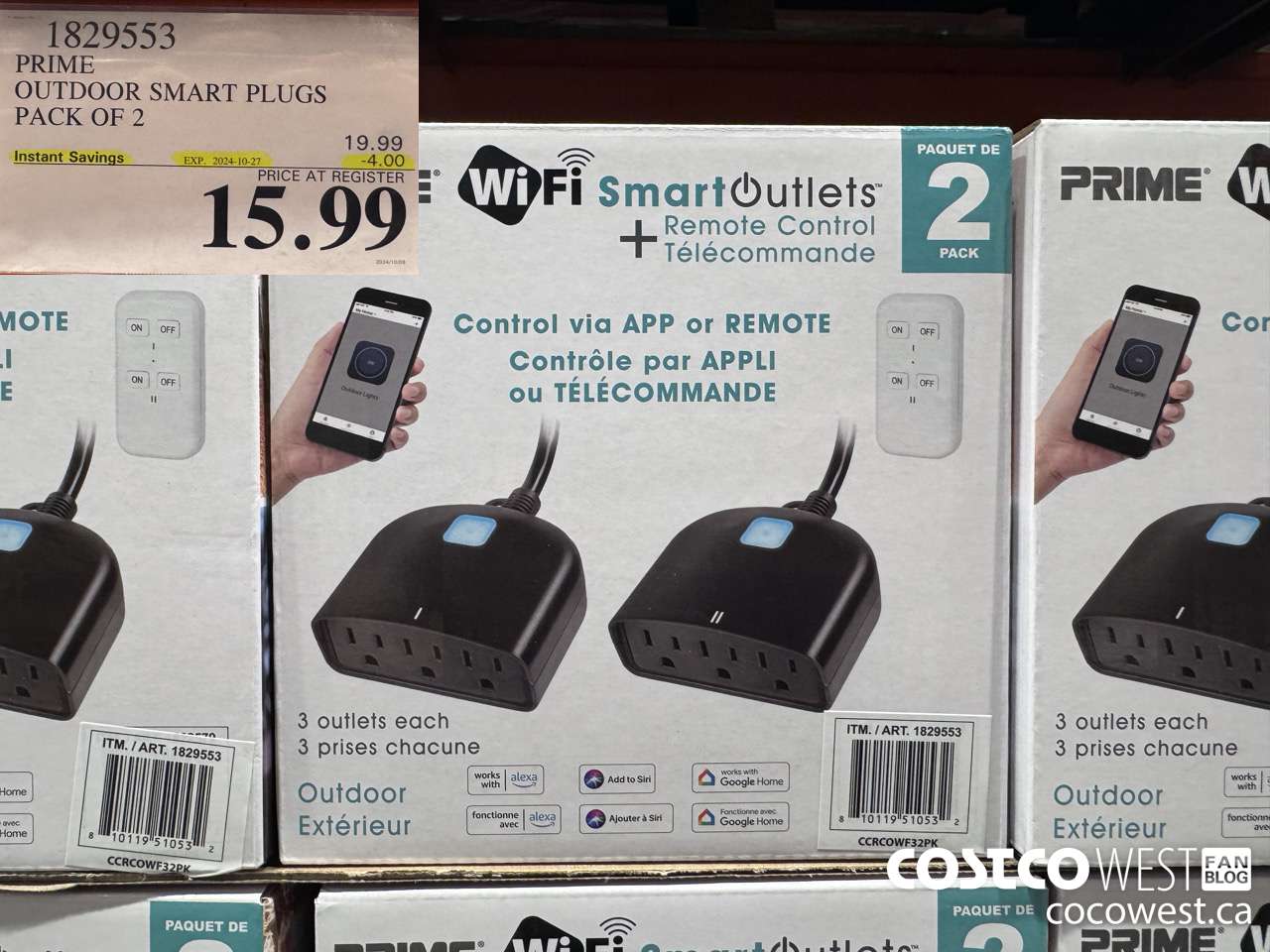 1829553 PRIME OUTDOOR SMART PLUGS PACK OF 2 ($4.00 INSTANT SAVINGS EXPIRES ON 2024-10-27) $15.99