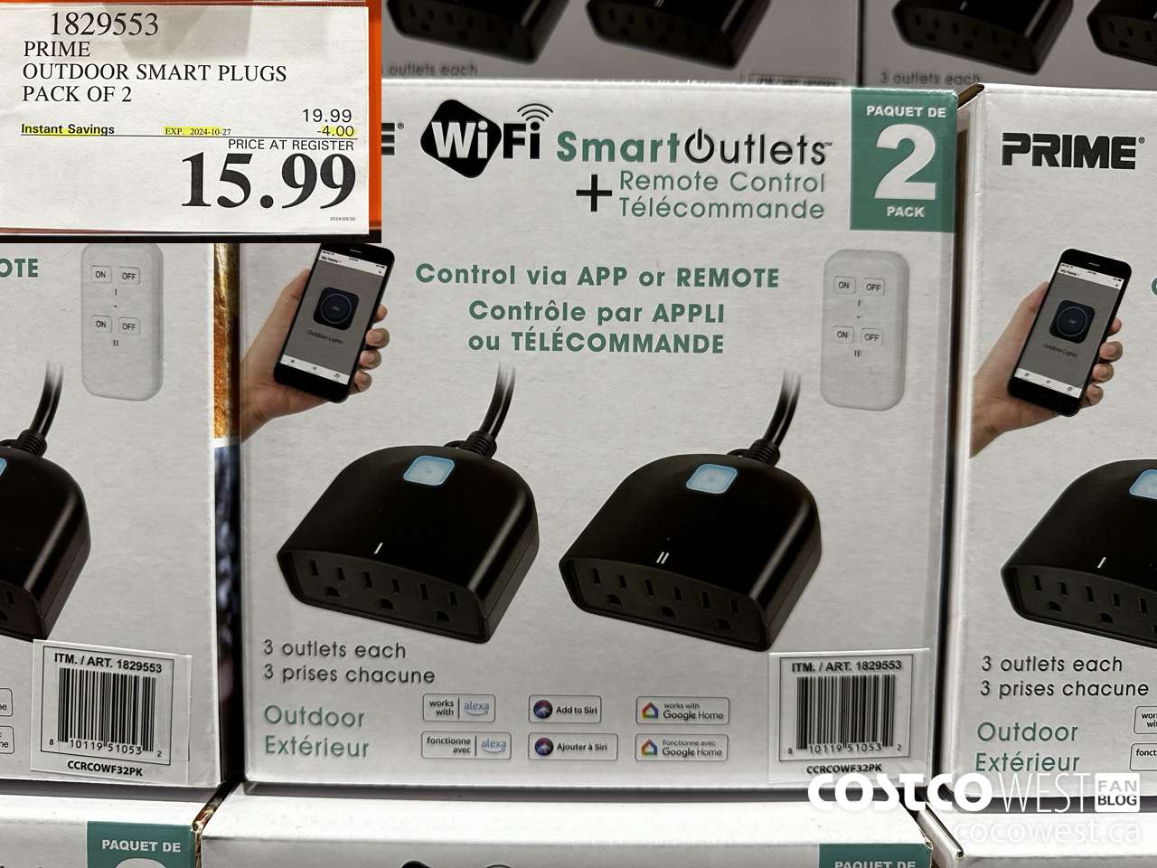 1829553 PRIME OUTDOOR SMART PLUGS PACK OF 2 ($4.00 INSTANT SAVINGS EXPIRES ON 2024-10-27) $15.99
