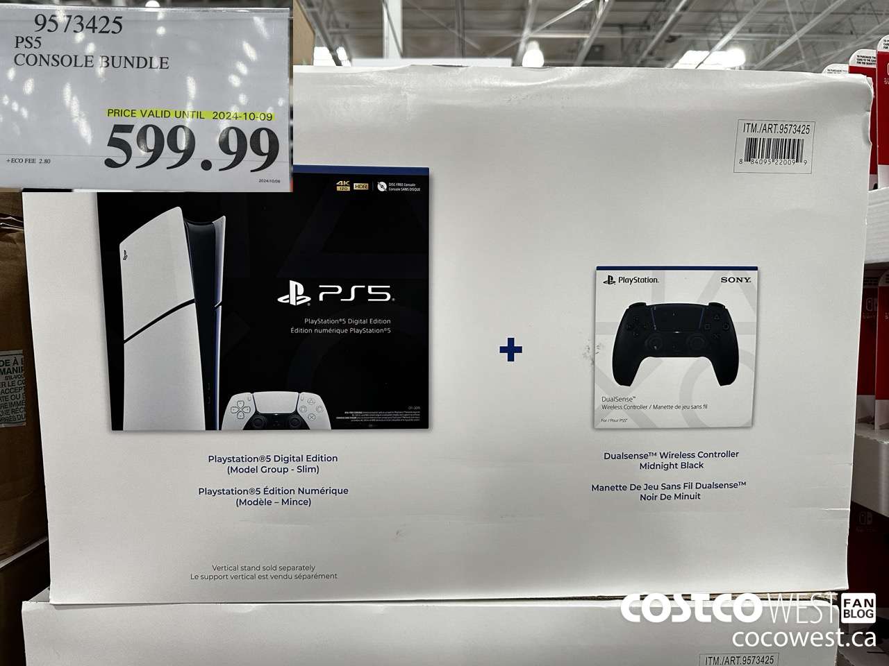 9573425 PS5 CONSOLE BUNDLE (EXPIRES ON 2024-10-09) $599.99