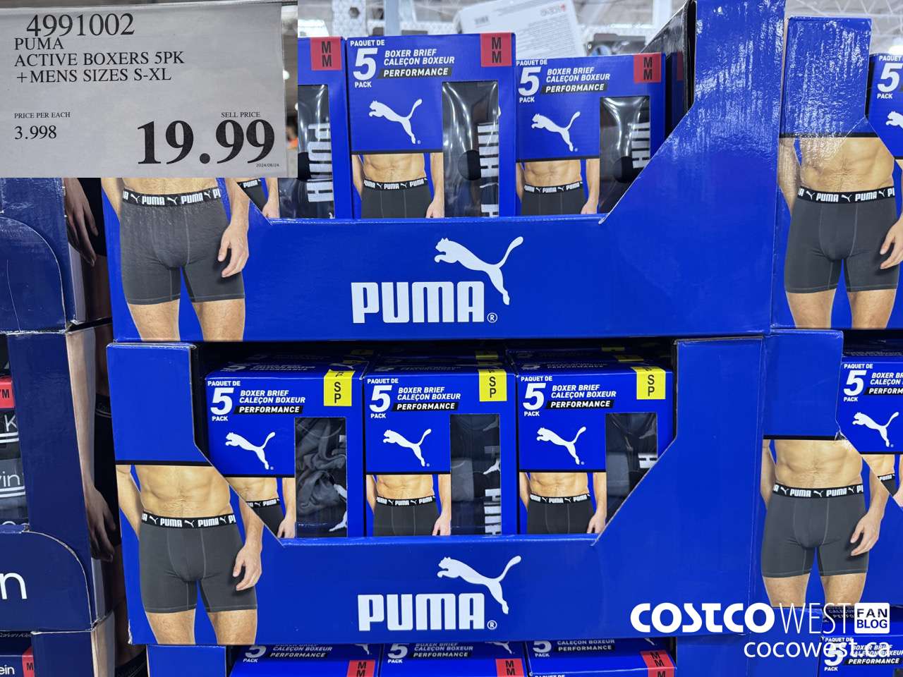 4991002 PUMA ACTIVE BOXER 5PK MENS SIZES S-XL $19.99