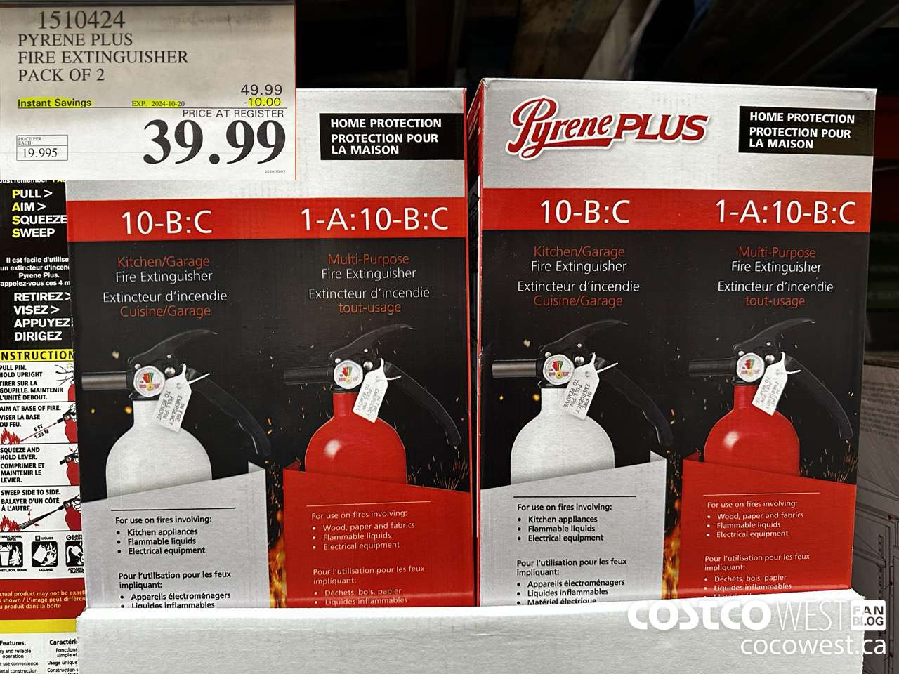 1510424 PYRENE PLUS FIRE EXTINGUISHER PACK OF 2 ($10.00 INSTANT SAVINGS EXPIRES ON 2024-10-20) $39.99