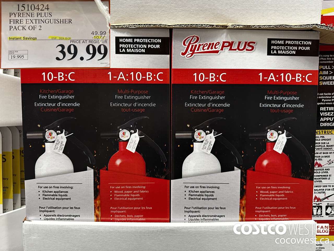 1510424 PYRENE PLUS FIRE EXTINGUISHER PACK OF 2 ($10.00 INSTANT SAVINGS EXPIRES ON 2024-10-20) $39.99