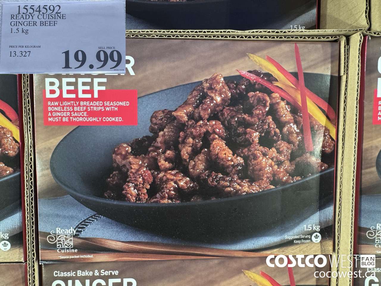 1554592 READY CUISINE GINGER BEEF 1.5 kg $19.99