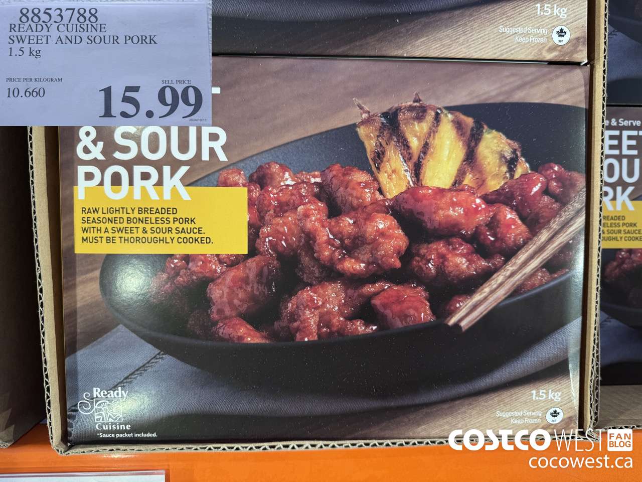 8853788 READY CUISINE SWEET AND SOUR PORK 1.5 kg  $15.99