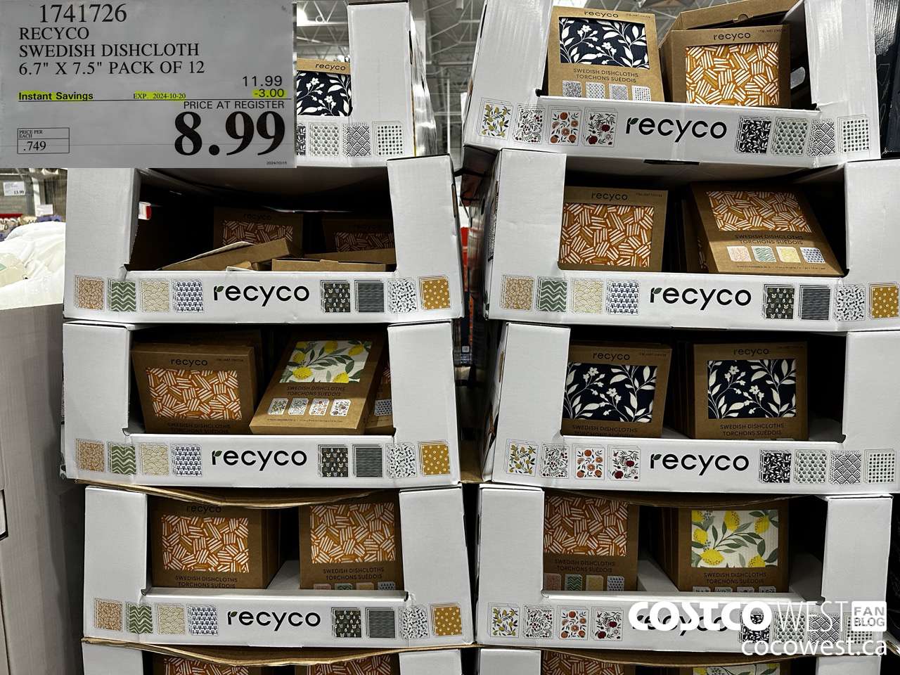 1741726 RECYCO SWEDISH DISHCLOTH 6.7
