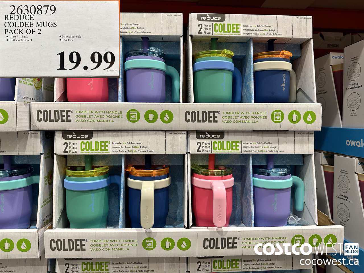 2630879 REDUCE COLDEE MUGS PACK OF 2 $19.99