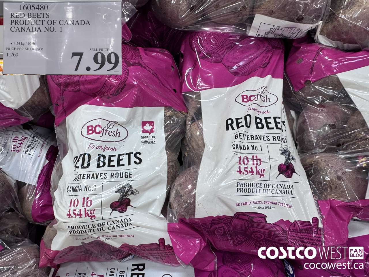 1605480 RED BEETS PRODUCT OF CANADA CANADA NO. 1 $7.99