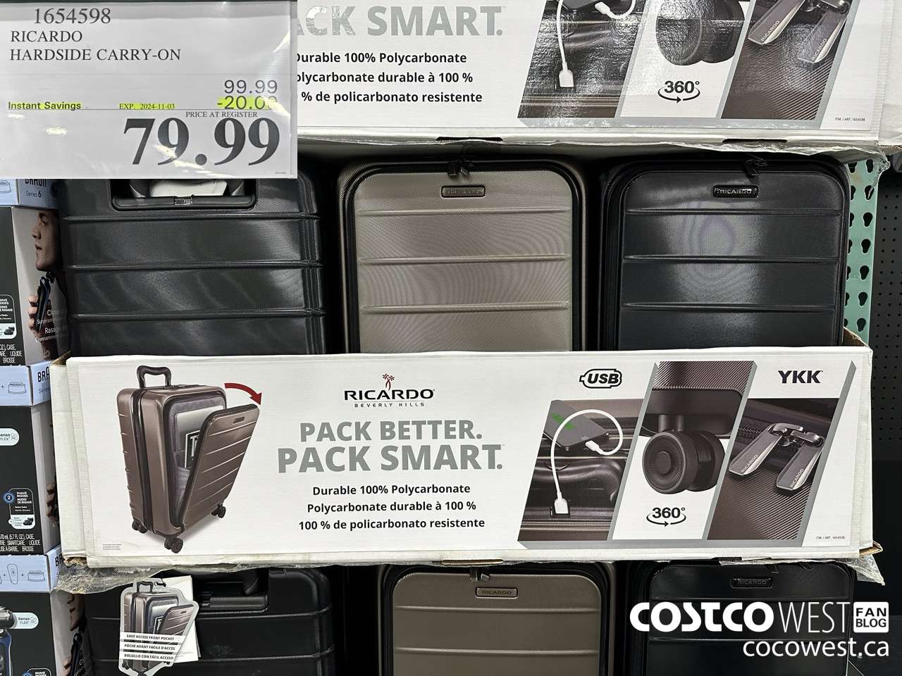 1654598 RICARDO HARDSIDE CARRY-ON ($20.00 INSTANT SAVINGS EXPIRES ON 2024-11-03) $79.99