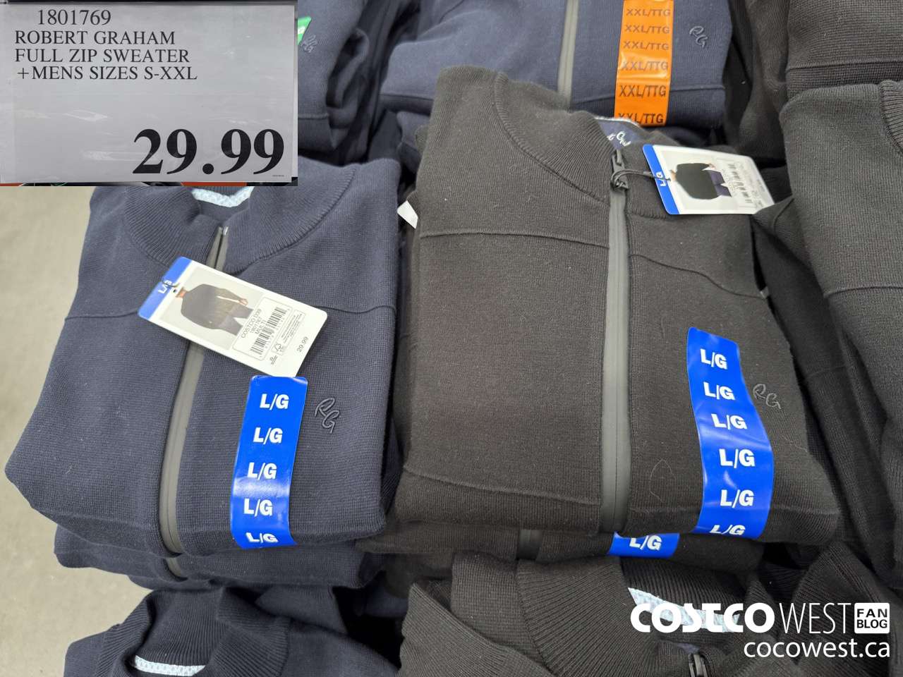 1801769 ROBERT GRAHAM FULL ZIP SWEATER MENS SIZES S-XXL $29.99