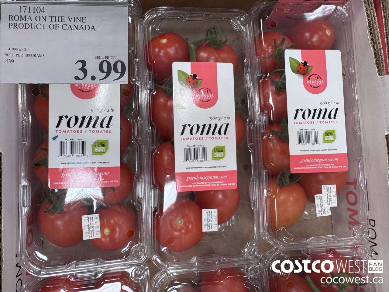 171104 ROMA ON THE VINE PRODUCT OF CANADA $3.99