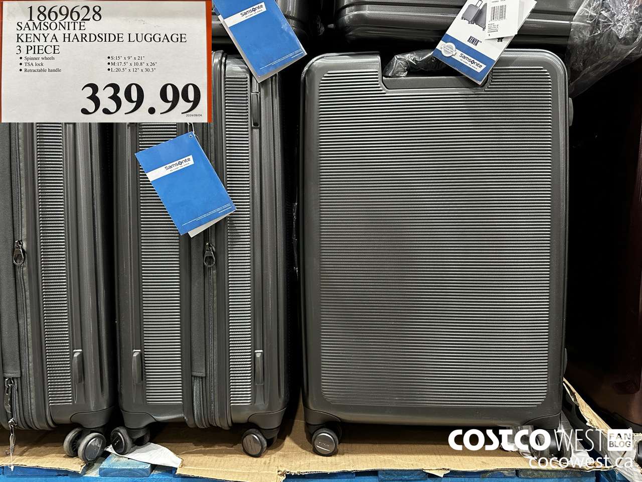 1869628 SAMSONITE KENYA HARDSIDE LUGGAGE 3 PIECE $339.99