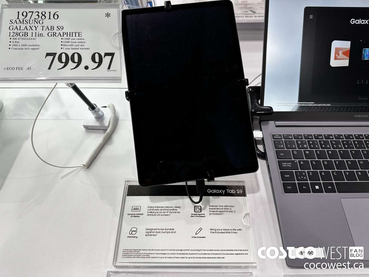 1973816 SAMSUNG GALAXY TAB S9 128GB 11IN GRAPHITE $799.97