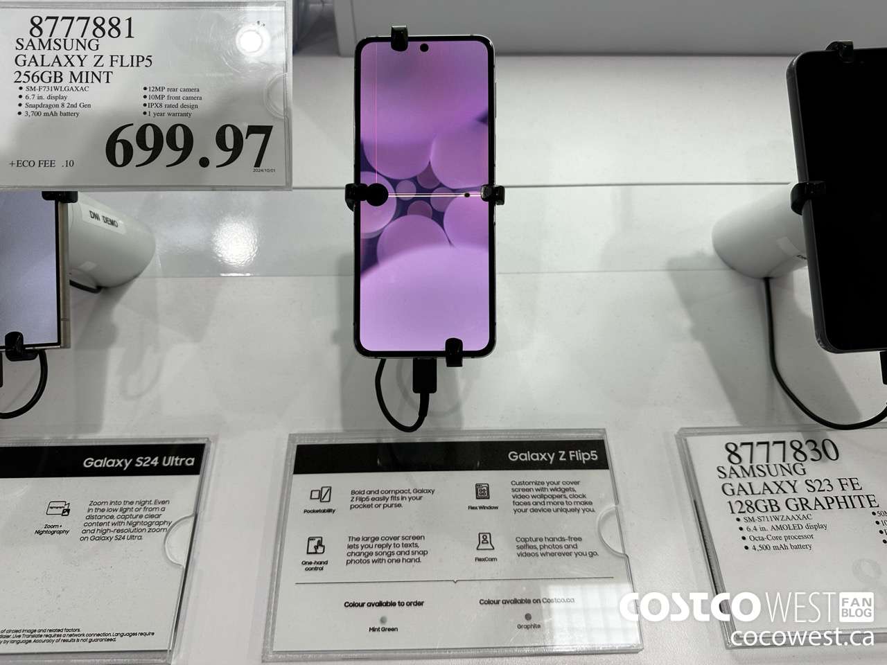 8777881 SAMSUNG GALAXY Z FLIP5 256GB MINT $699.97