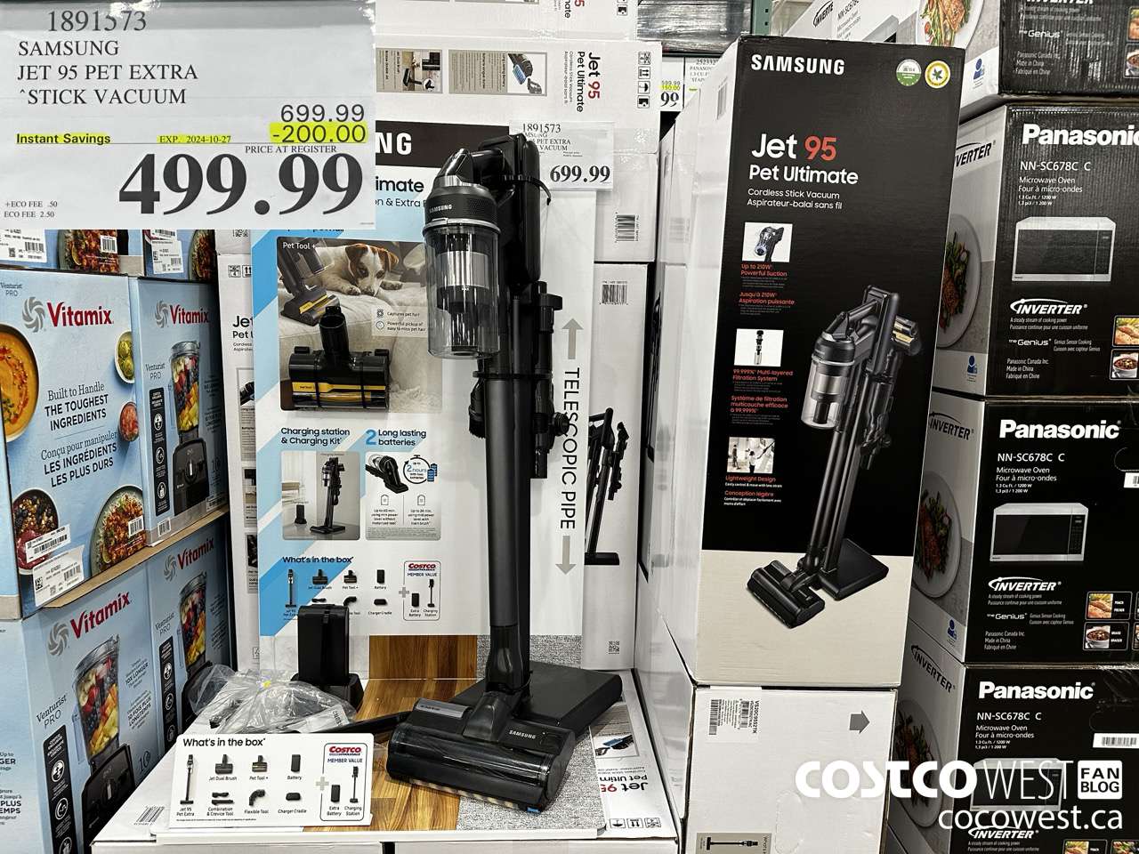 1891573 SAMSUNG JET 95 PET EXTRA STICK VACUUM ($200.00 INSTANT SAVINGS EXPIRES ON 2024-10-27) $499.99