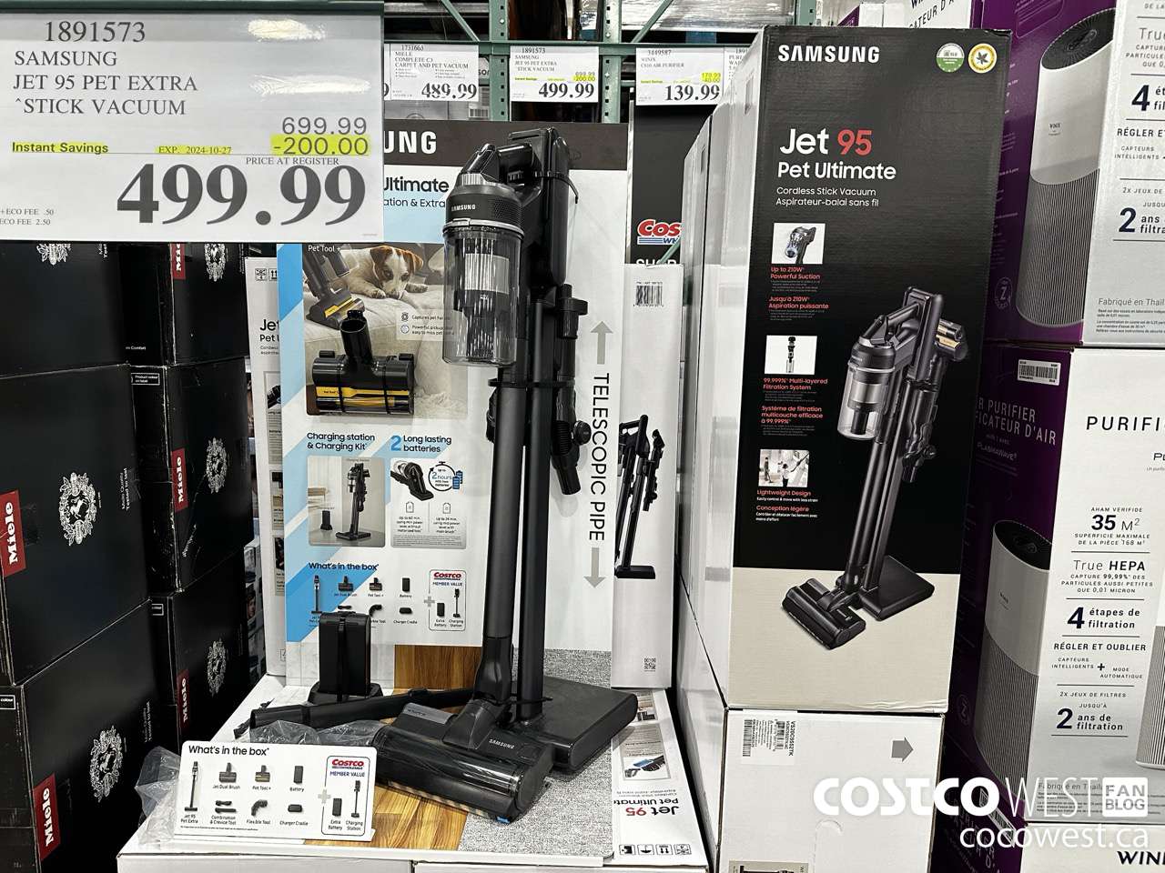 1891573 SAMSUNG JET 95 PET EXTRA STICK VACUUM ($200.00 INSTANT SAVINGS EXPIRES ON 2024-10-27) $499.99