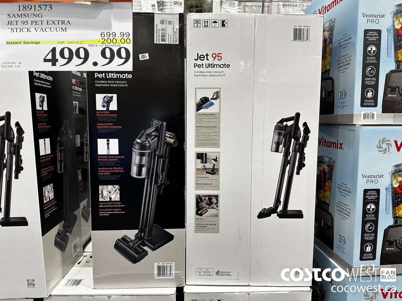 1891573 SAMSUNG JET 95 PET EXTRA STICK VACUUM ($200.00 INSTANT SAVINGS EXPIRES ON 2024-10-27) $499.99