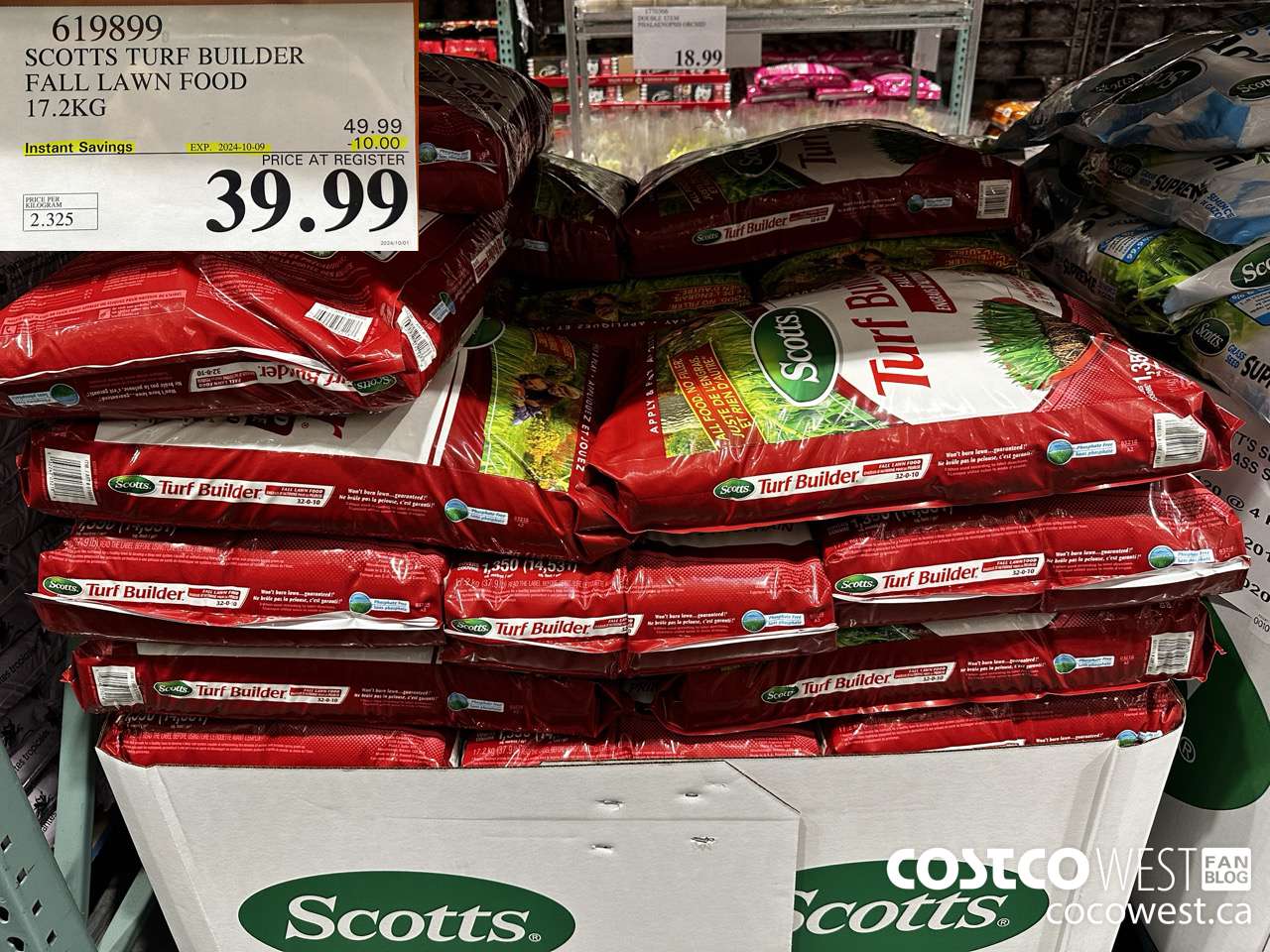 619899 SCOTTS TURF BUILDER FALL LAWN FOOD 17.2 KG ($10.00 INSTANT SAVINGS EXPIRES ON 2024-10-09) $39.99