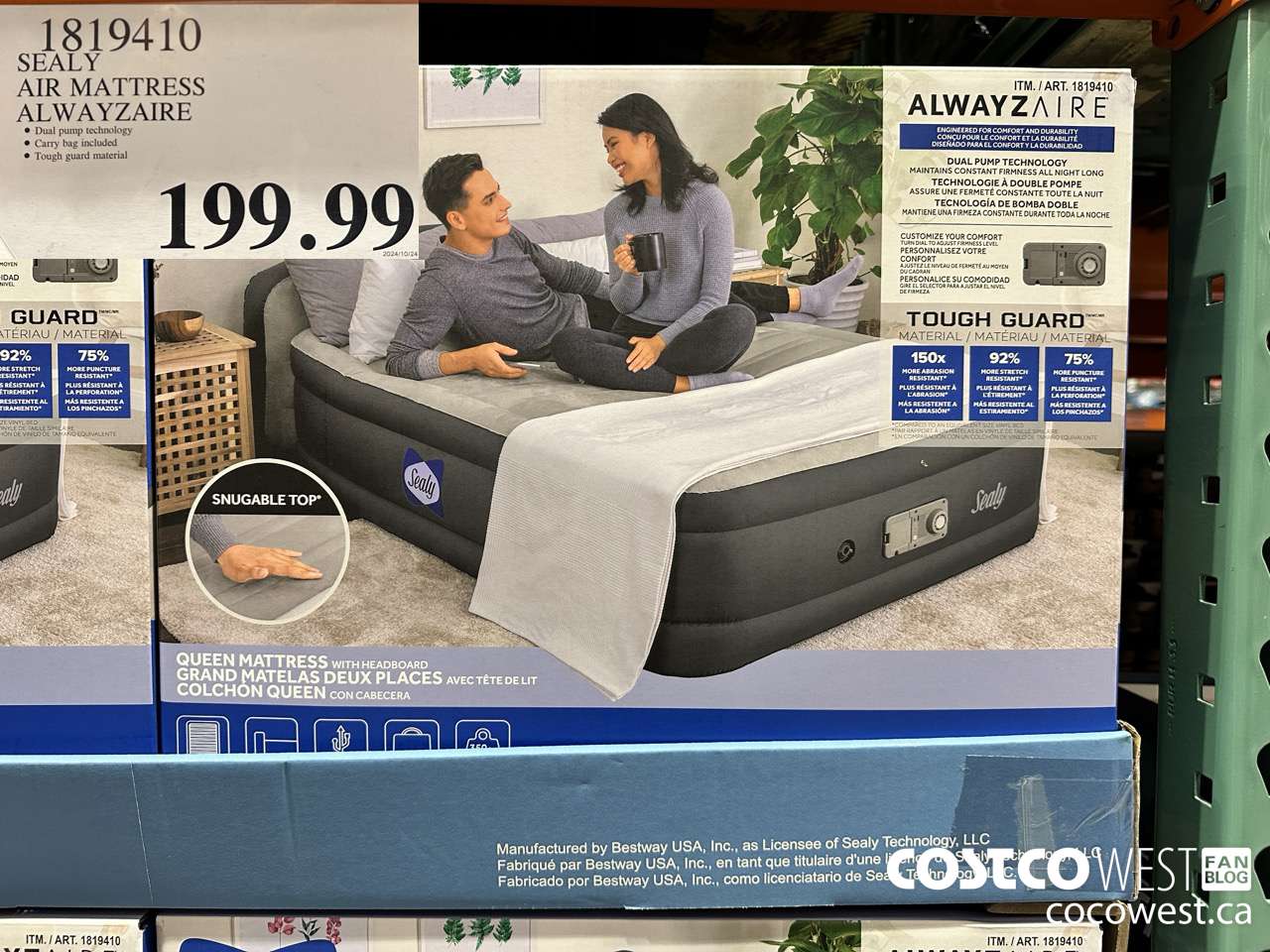 1819410 SEALY AIR MATTRESS ALWAYZAIRE $199.99