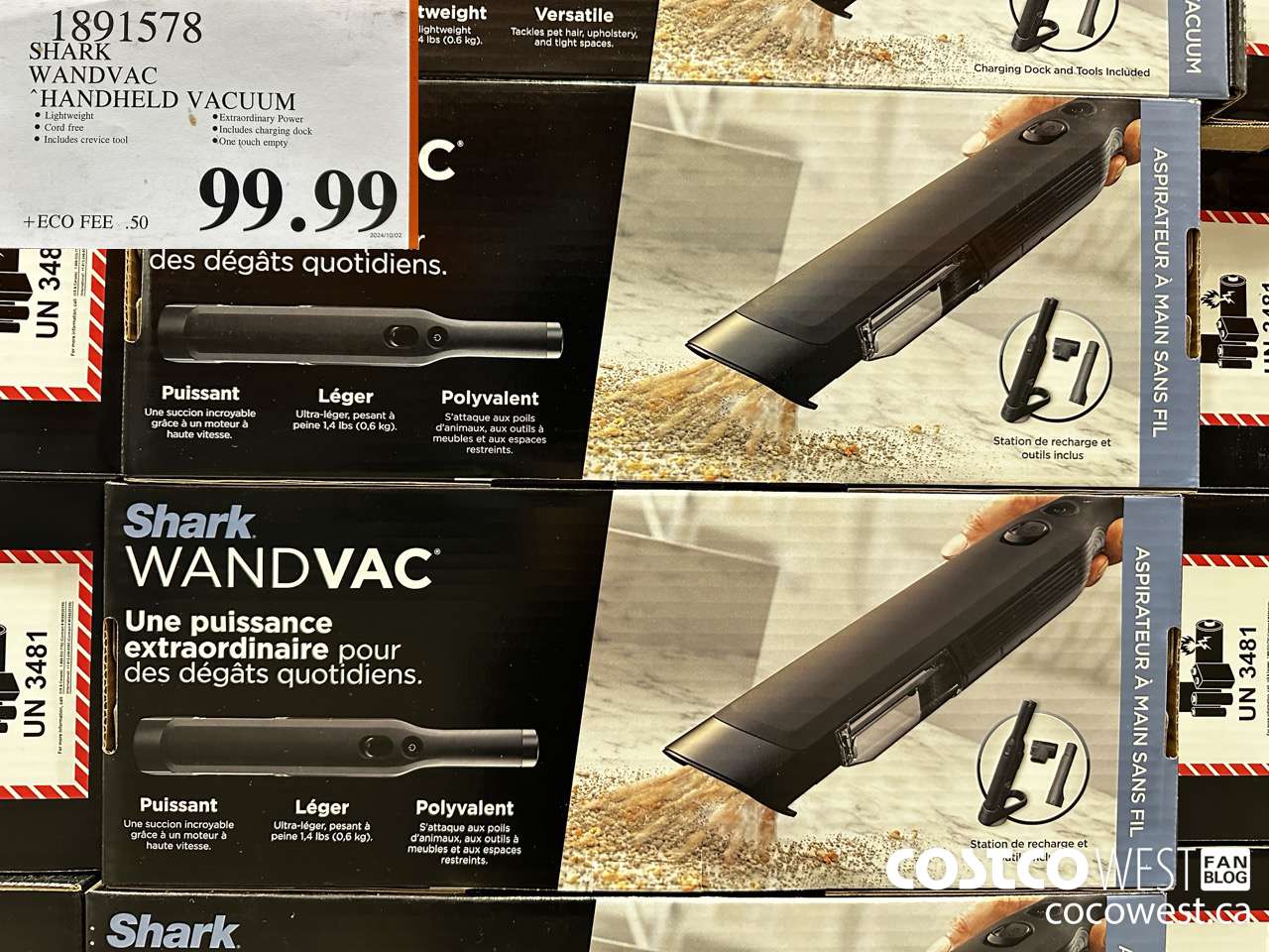 1891578 SHARK WANDVAC HANDHELD VACUUM $99.99