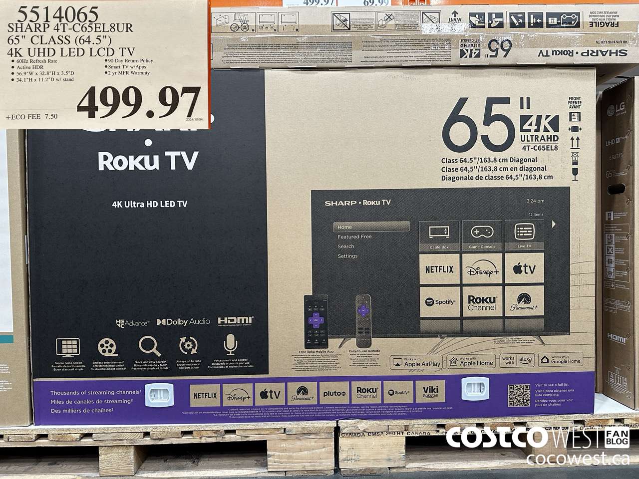 5514065 SHARP 4TC65EL8UR 65