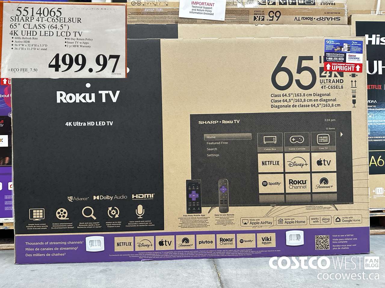 5514065 SHARP 4TC65EL8UR 65