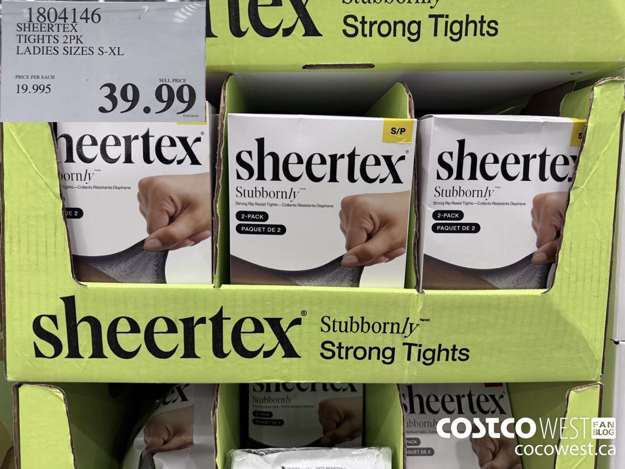 1804146 SHEERTEX TIGHTS 2PK LADIES SIZES S-XL $39.99