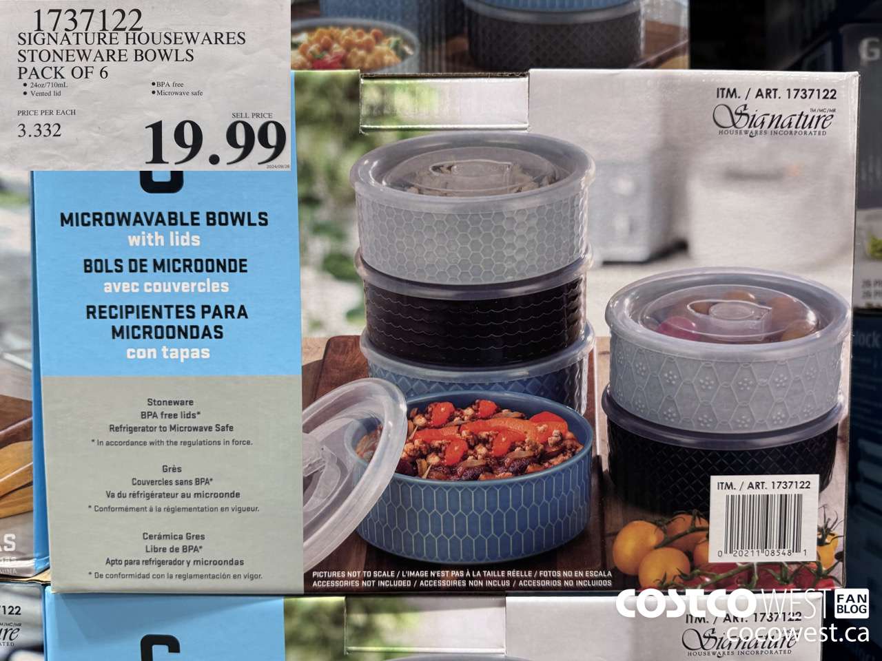 1737122 SIGNATURE HOUSEWARES STONEWARE BOWLS PACK OF 6 $19.99