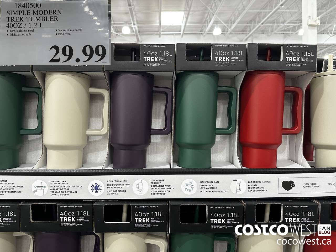 1840500 SIMPLE MODERN TREK TUMBLER 40OZ/1.2L $29.99