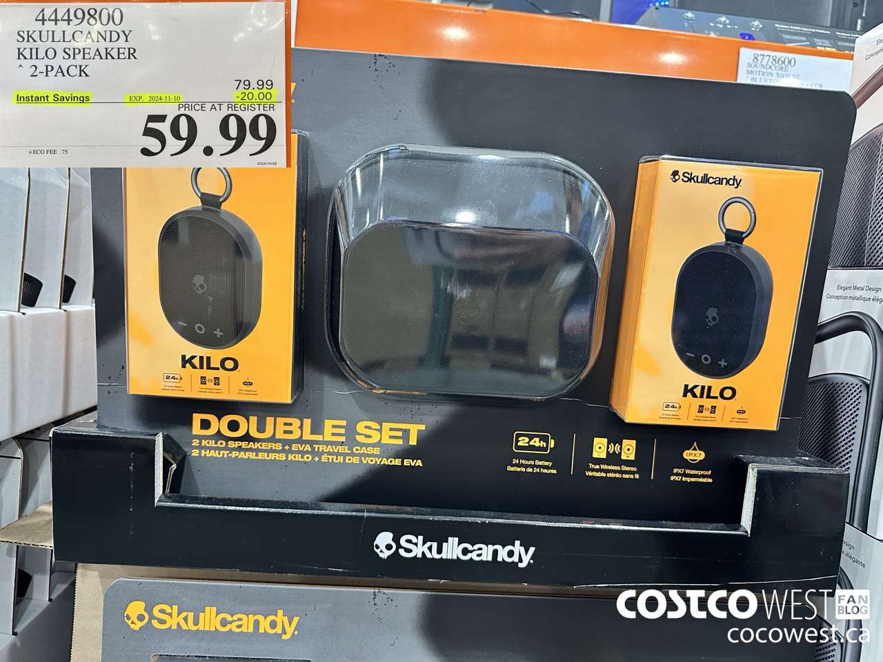 4449800 SKULLCANDY KILO SPEAKER 2-PACK ($20.00 INSTANT SAVINGS EXPIRES ON 2024-11-10) $59.99
