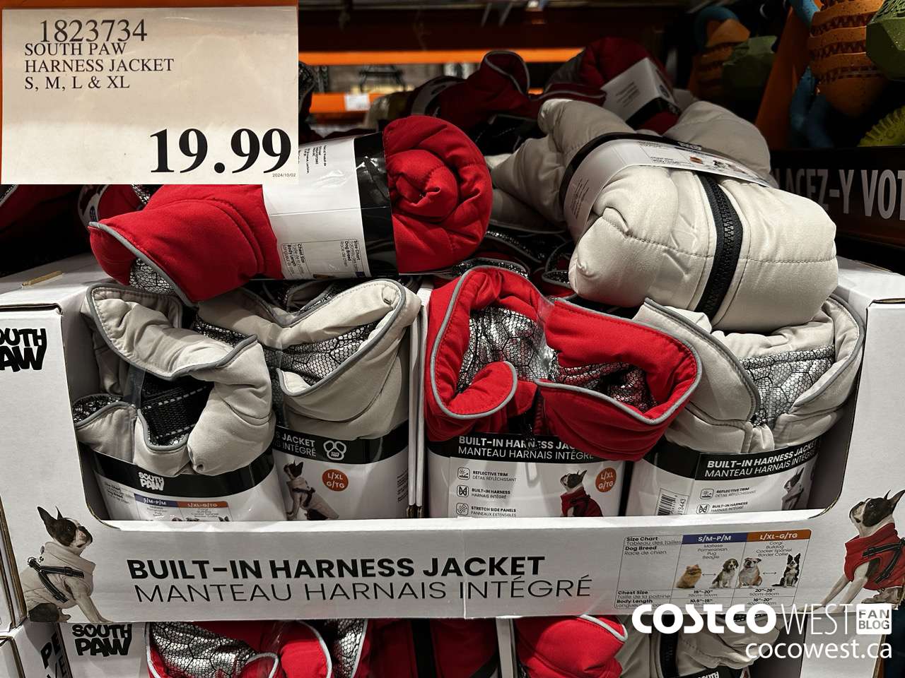 1823734 SOUTH PAW HARNESS JACKET S, M, L & XL $19.99