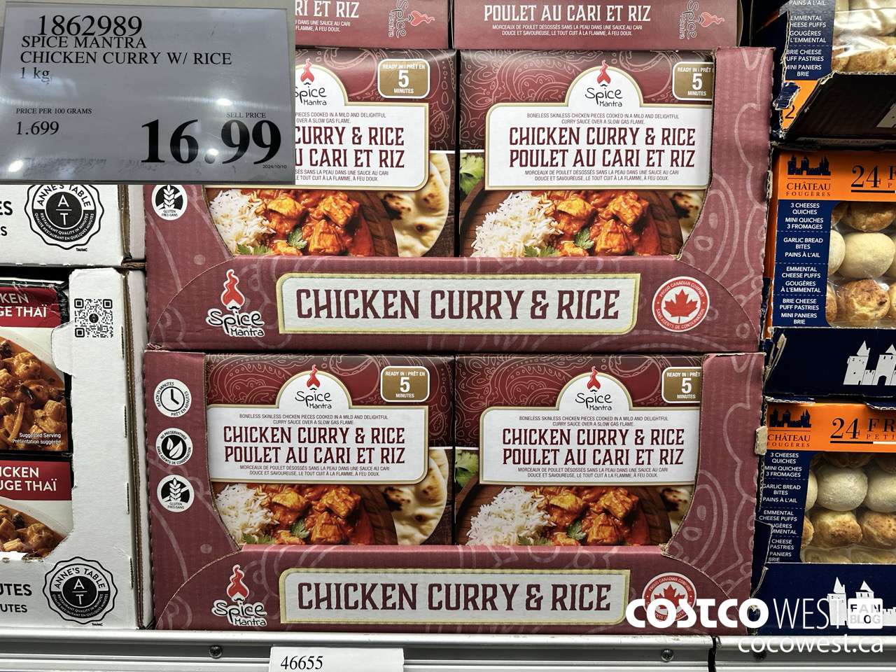 1862989 SPICE MANTRA CHICKEN CURRY W/RICE 1KG $16.99