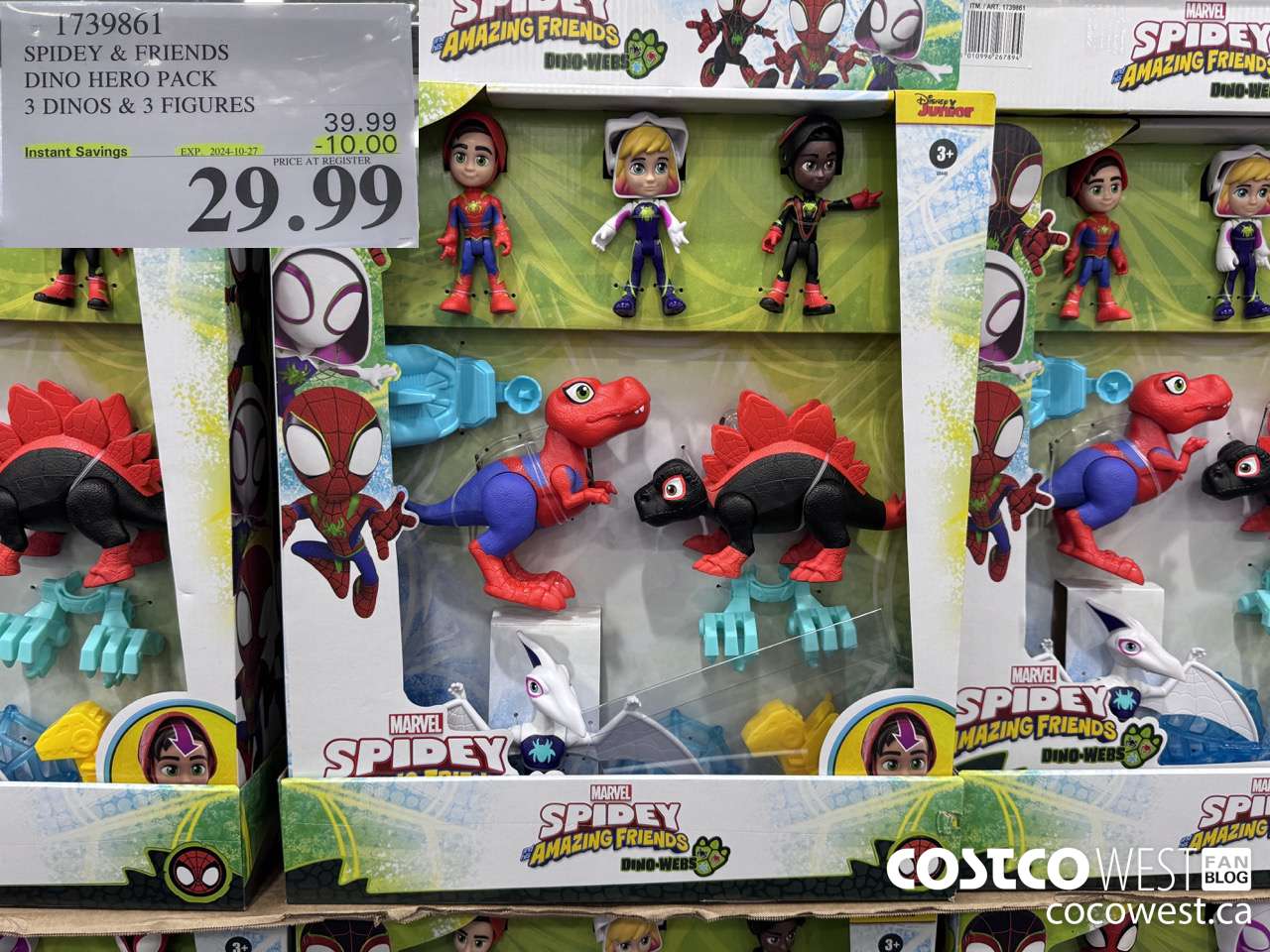 1739861 SPIDEY & FRIENDS DINO HERO PACK 3 DINOS & 3 FIGURES ($10.00 INSTANT SAVINGS EXPIRES ON 2024-10-27) $29.99