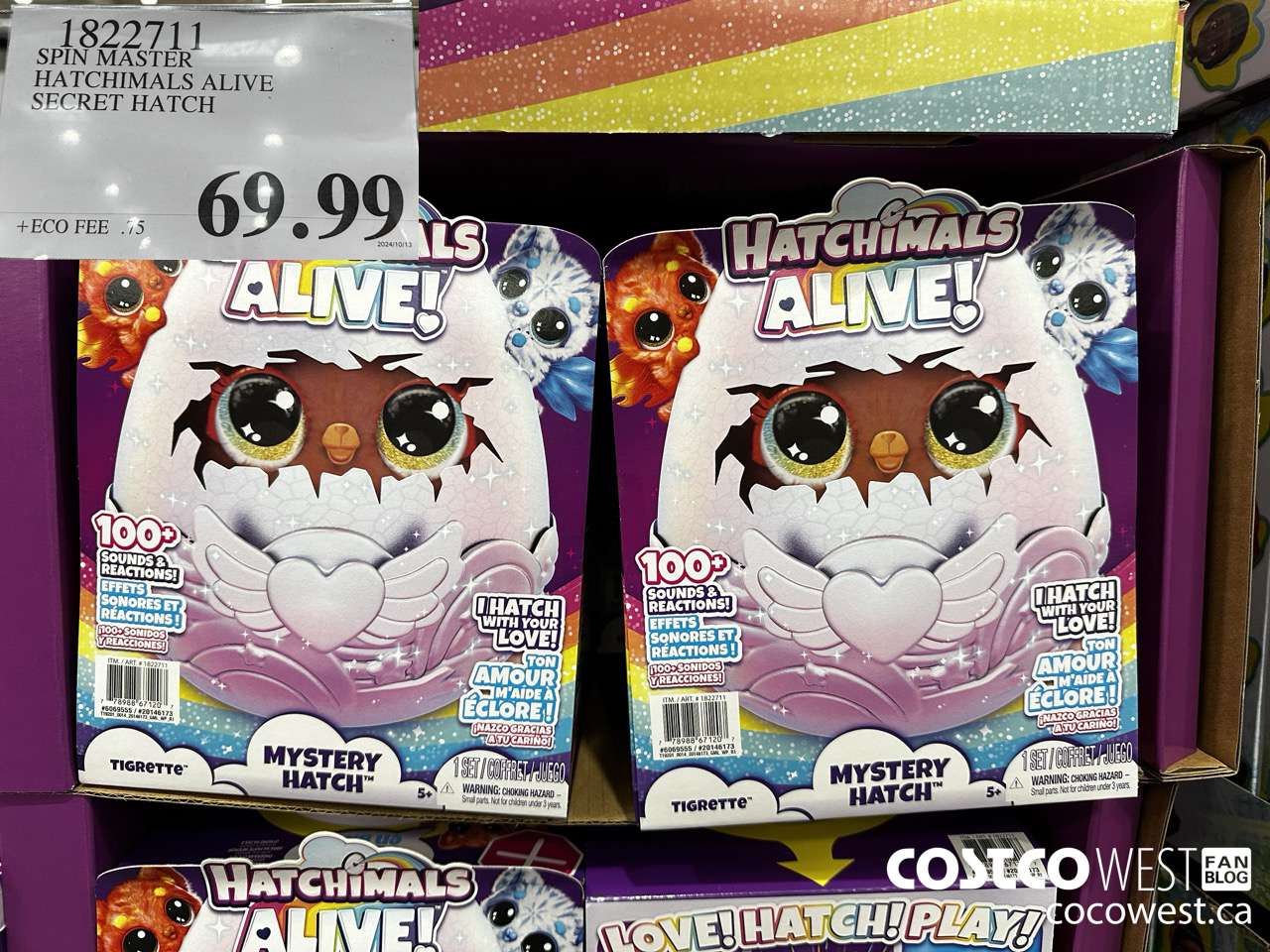 1822711 SPIN MASTER HATCHIMALS ALIVE SECRET HATCH $69.99