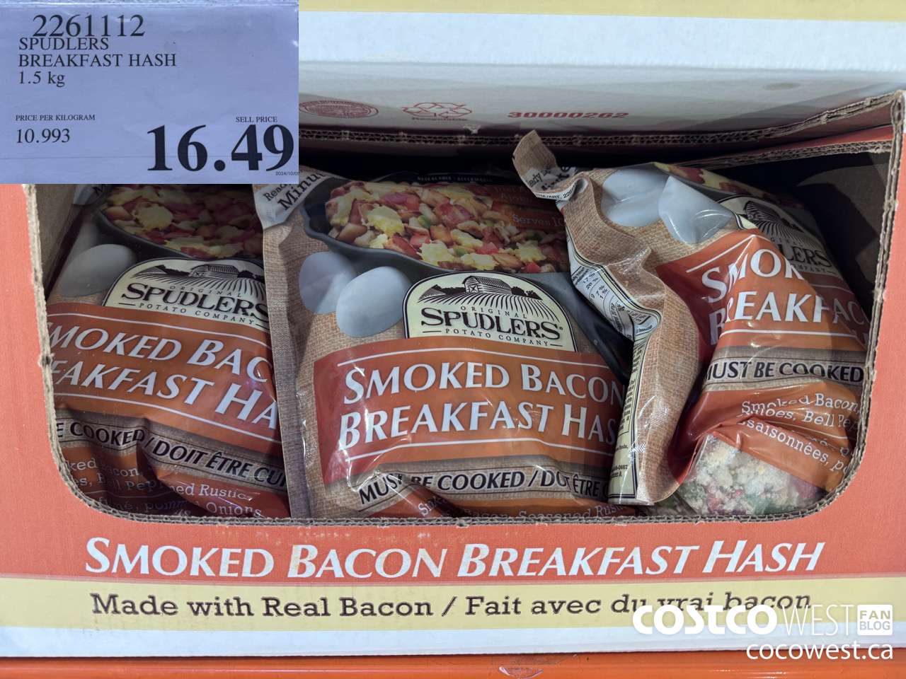 2261112 SPUDLERS BREAKFAST HASH 1.5 KG $16.49