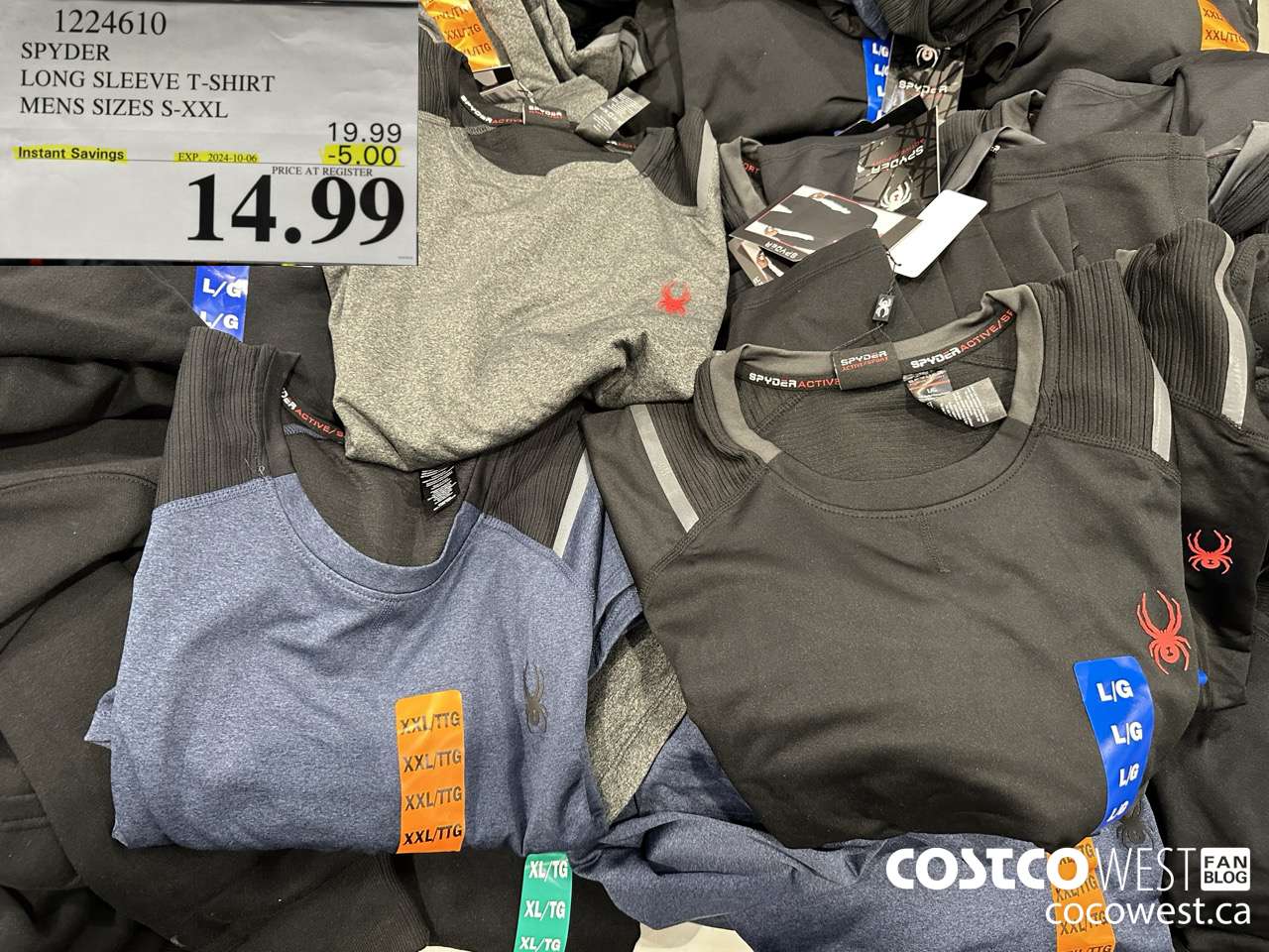 1224610 SPYDER LONG SLEEVE T-SHIRT MENS SIZES S-XXL ($5.00 INSTANT SAVINGS EXPIRES ON 2024-10-06) $14.99