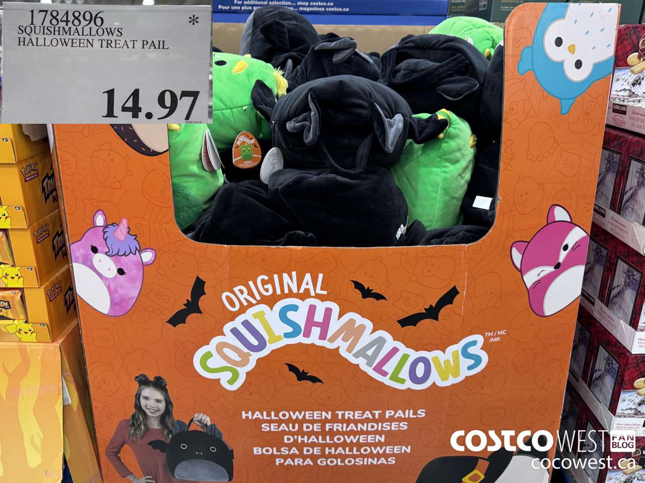 1784896 SQUISHMALLOWS HALLOWEEN TREAT PAIL $14.97