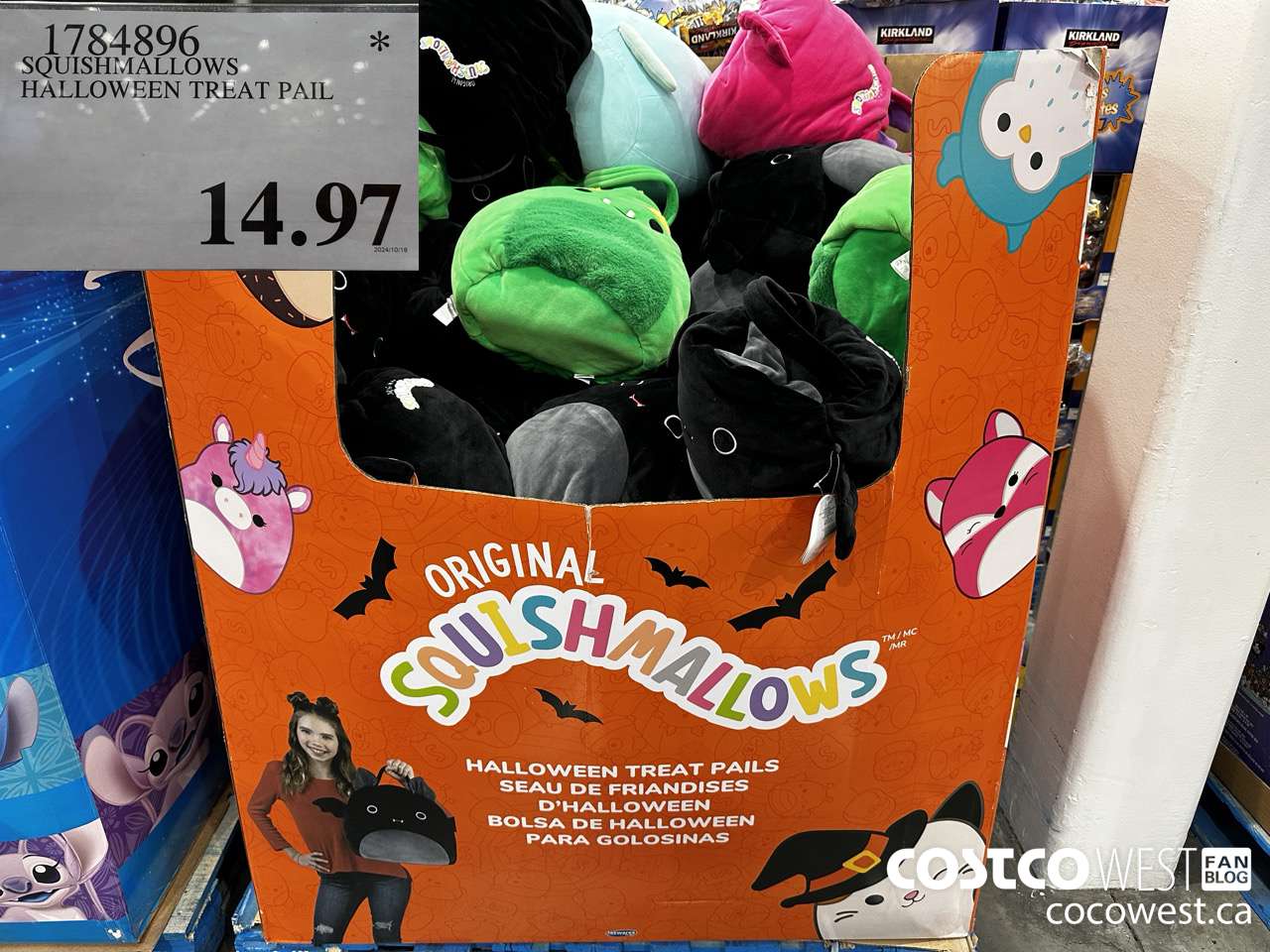 1784896 SQUISHMALLOWS HALLOWEEN TREAT PAIL $14.97