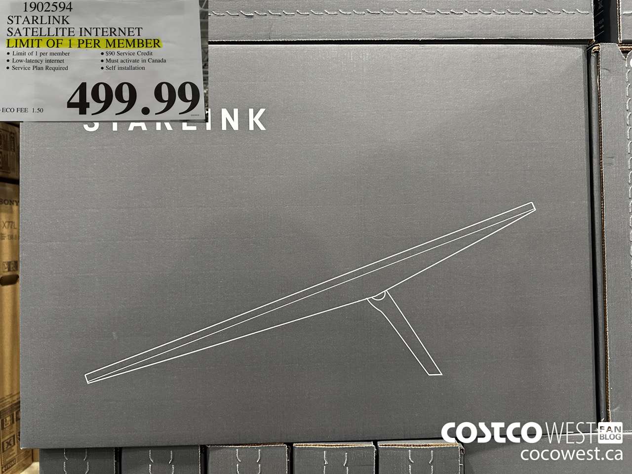 1902594 STARLINK SATELLITE INTERNET LIMIT OF 1 PER MEMBER $499.99