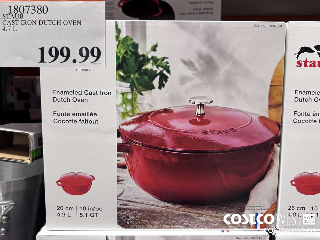 1807380 STAUB CAST IRON DUTCH OVEN 4.7L $199.99