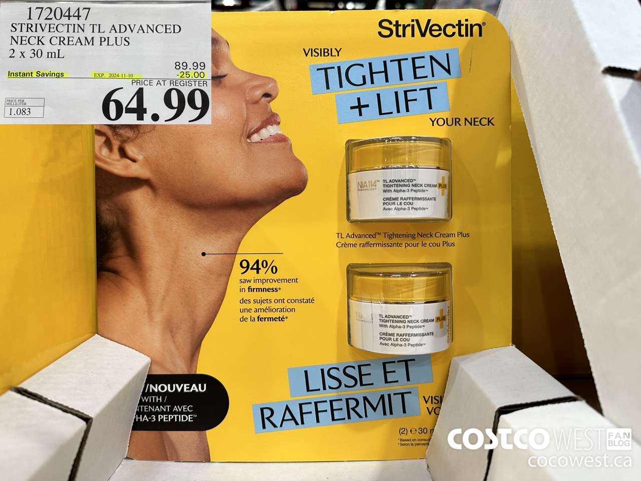 1720447 STIVECTIN TL ADVANCED NECK CREAM PLUS 2 X 30 ML ($20.00 INSTANT SAVINGS EXPIRES ON 2024-11-10) $64.99