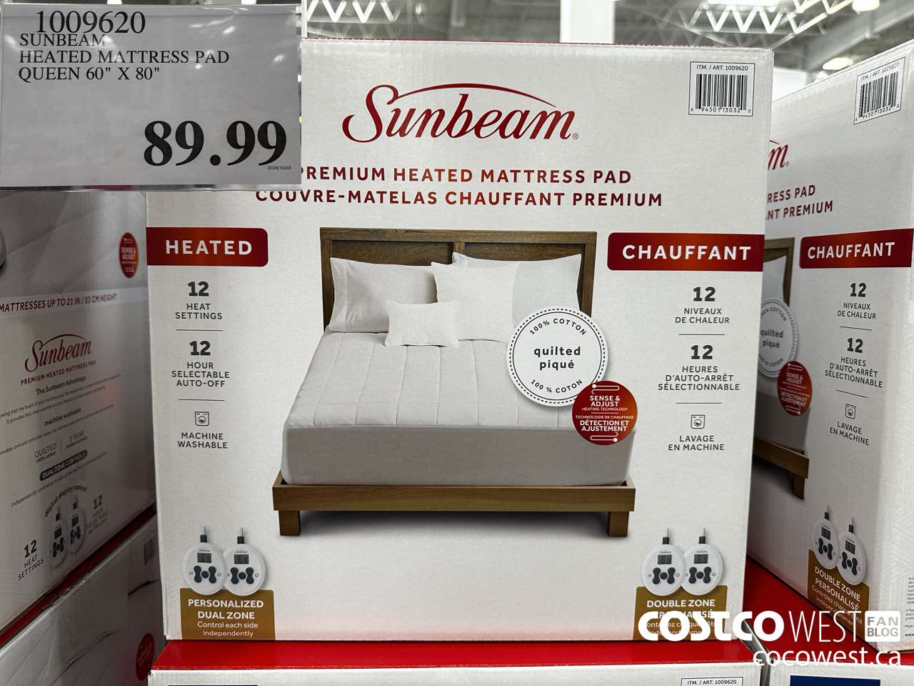 1009620 SUNBEAM HEATED MATTRESS PAD QUEEN 60